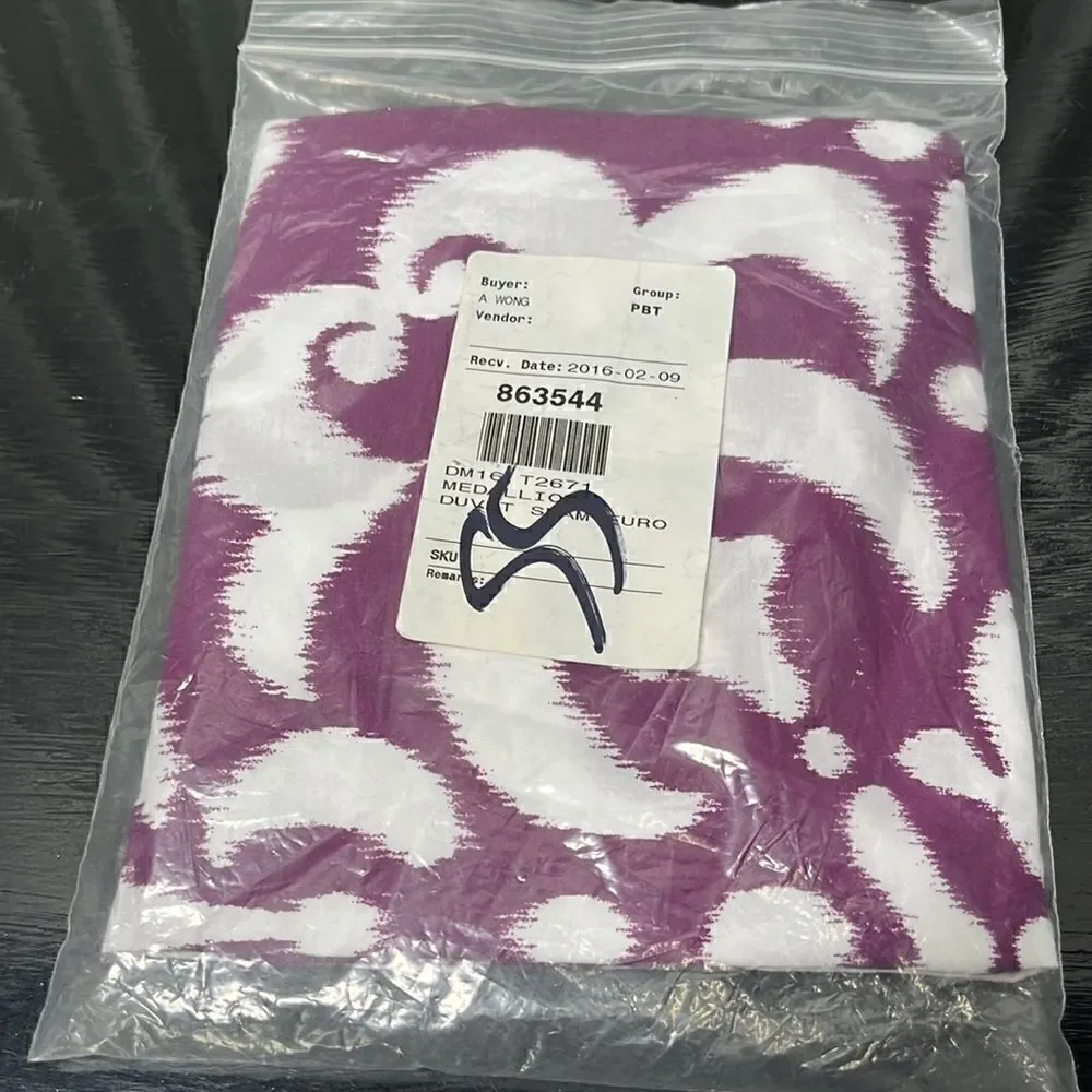 Pottery barn teen medallion duvet euro sham